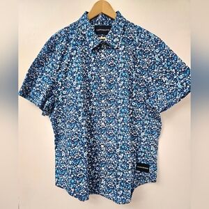 Calvin Klein Men's Blue Floral Shirt